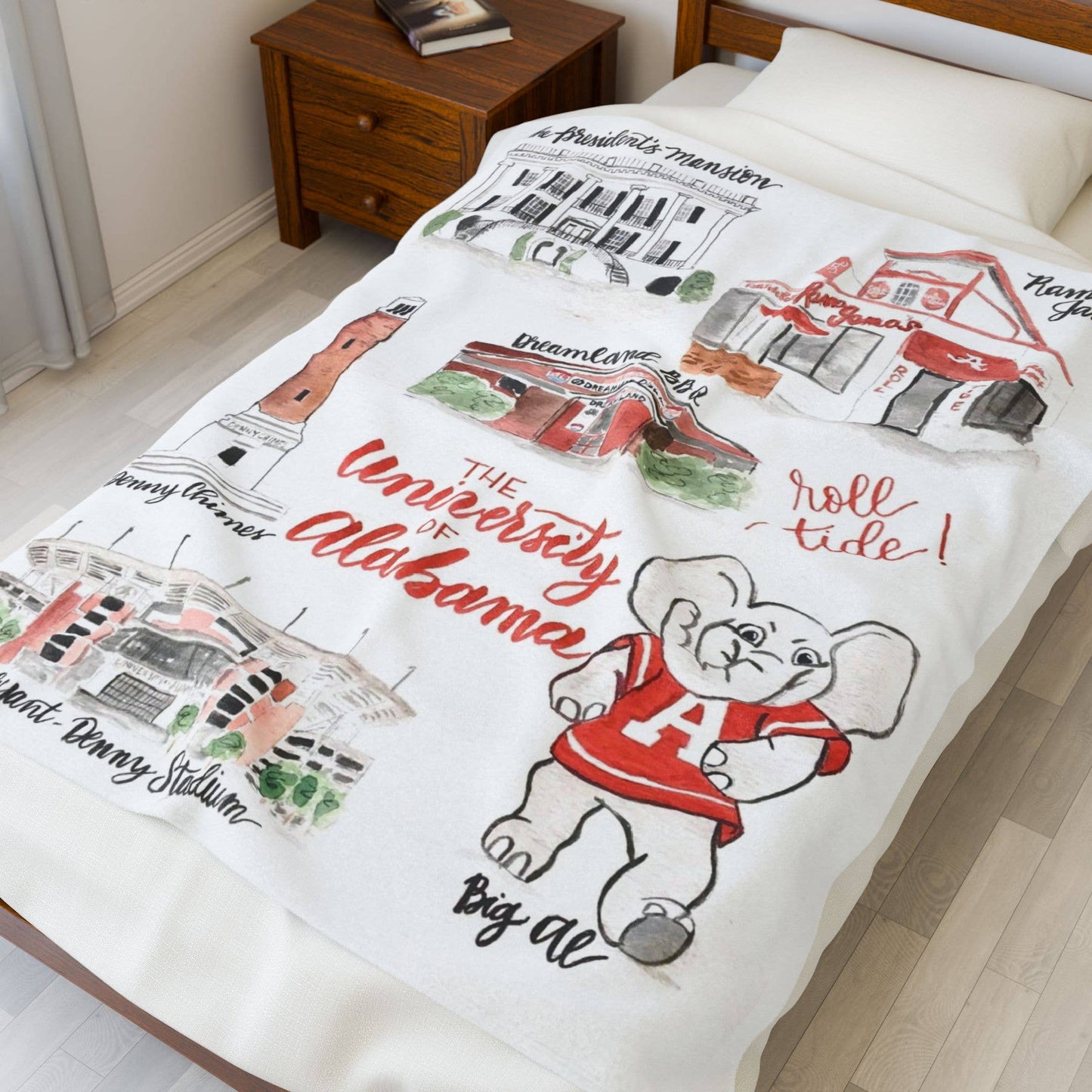 Alabama Collegiate Velveteen Blanket