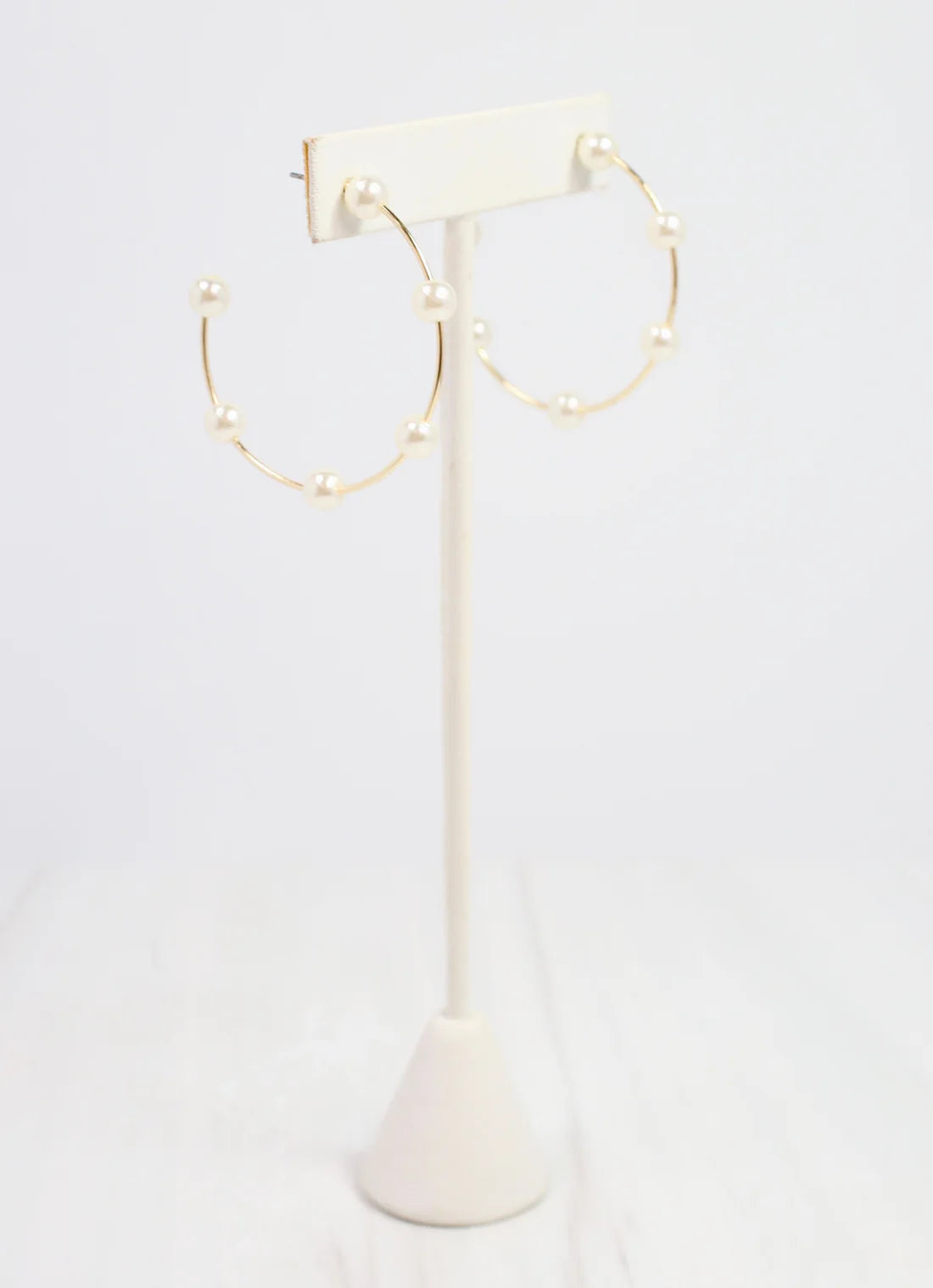 Donald Pearl Hoop Earring Gold