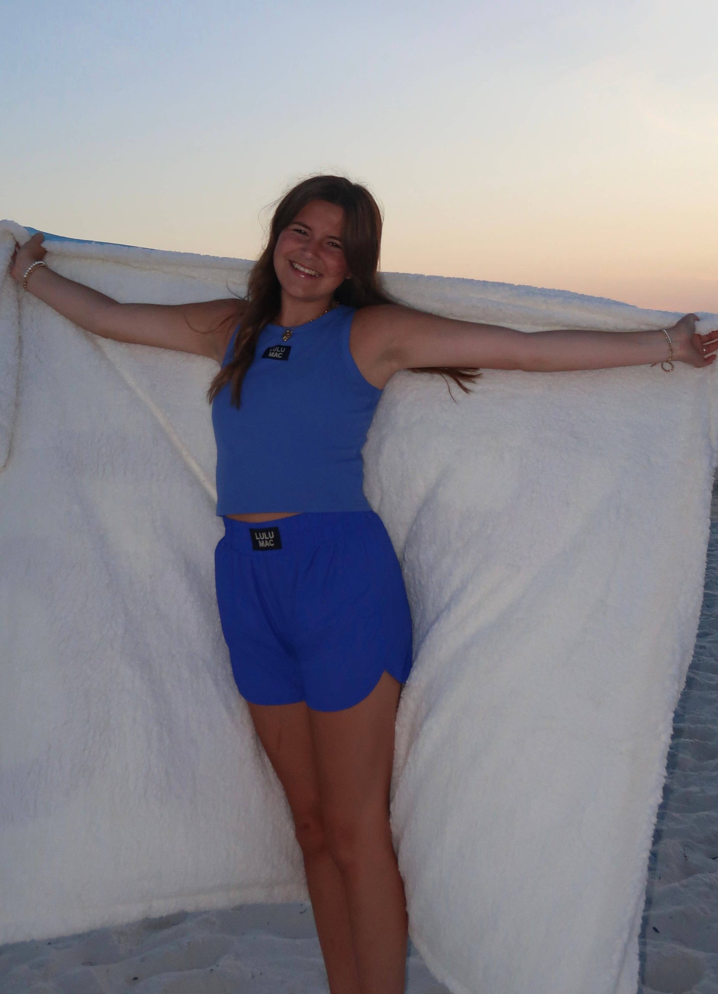 LM-BK LULU MAC BLANKET BLUE