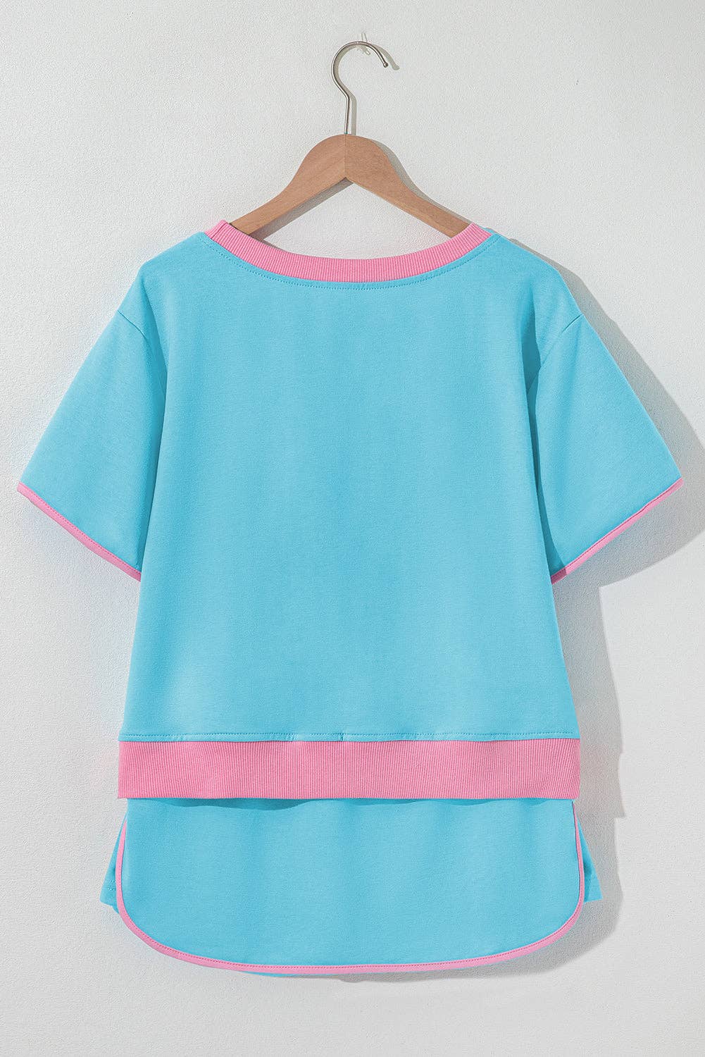 Colorblock T-Shirt and Skirt Set