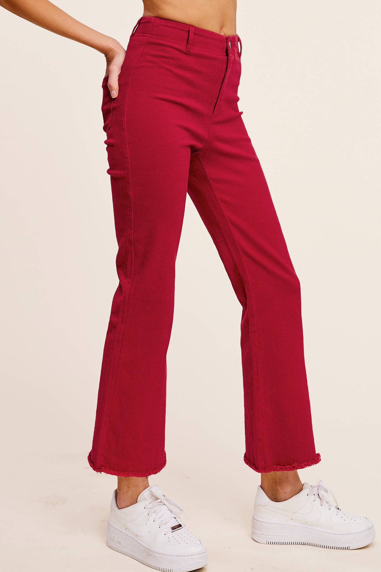 Soft Washed Stretchy High Waisted Flare Pants
