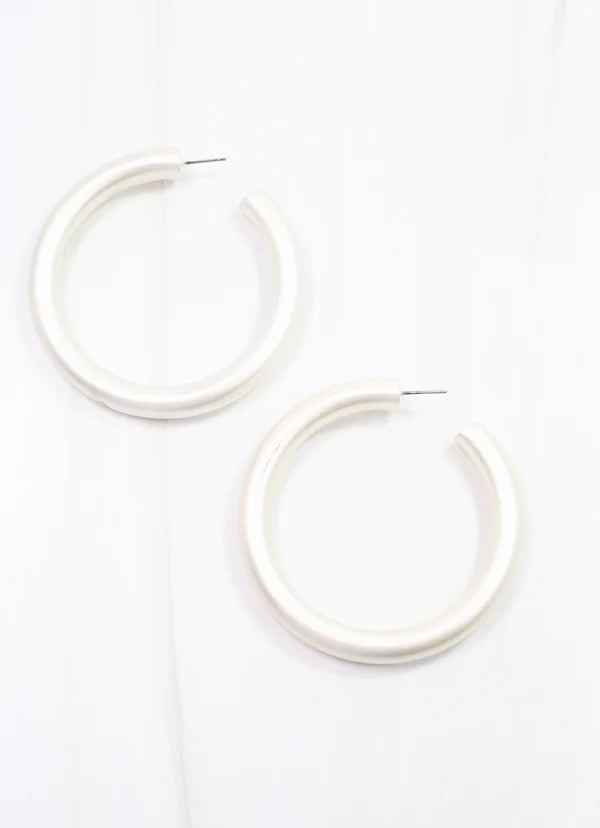 Chantell Hoop Earring Matte Silver