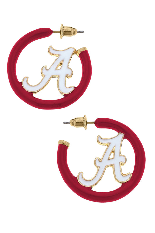Alabama Crimson Tide Enamel Logo Earrings
