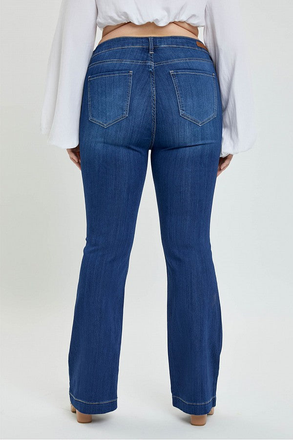 CELLO Plus Tall Mid Rise Flare Jeans