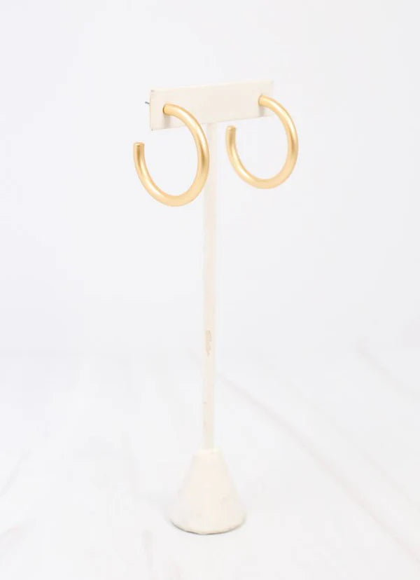 Nataliuh Hoop Earring MATTE GOLD