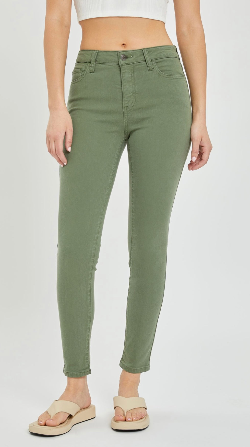 Cello Mid Rise Crop Skinny Pants