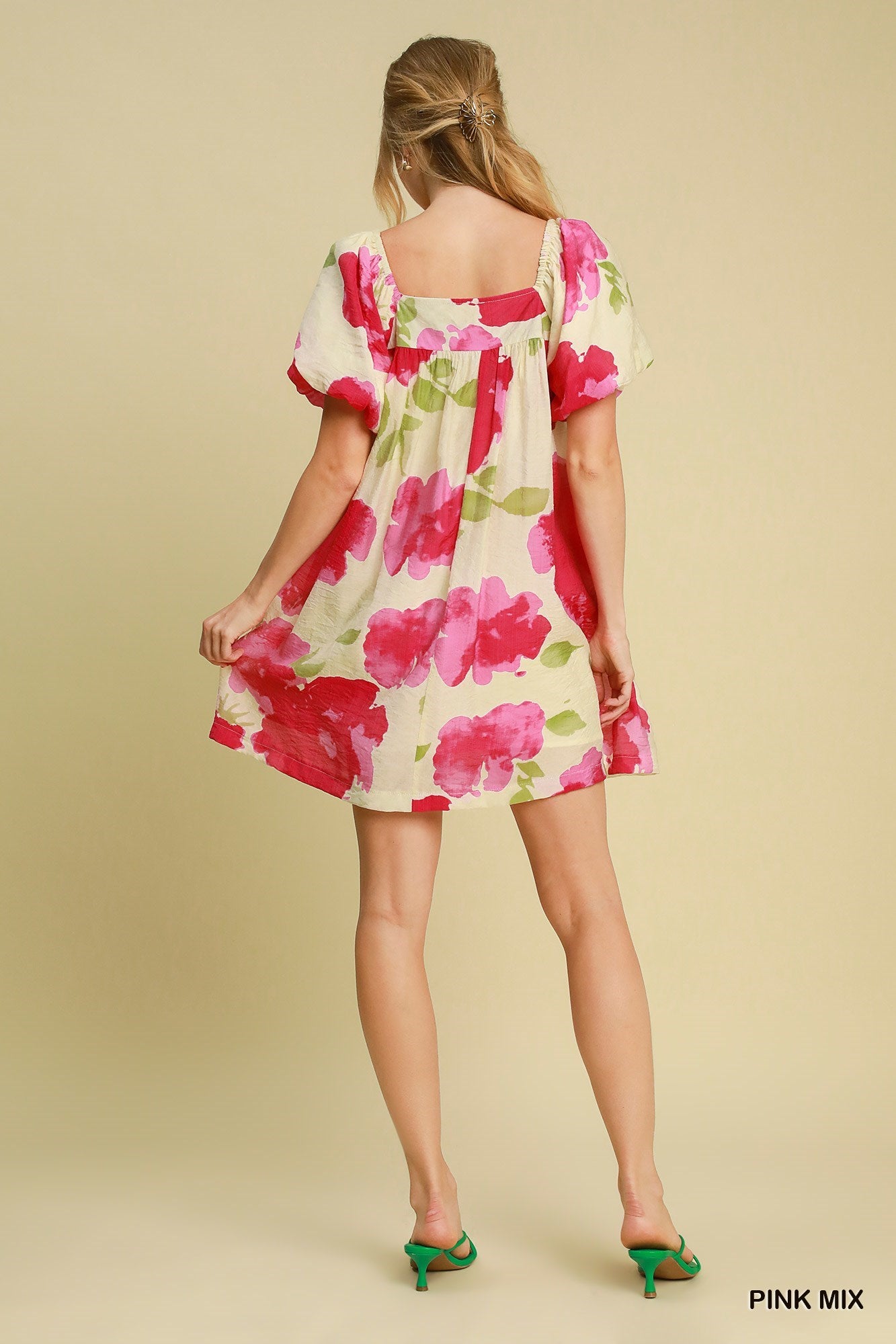 Floral Watercolor Print Dress