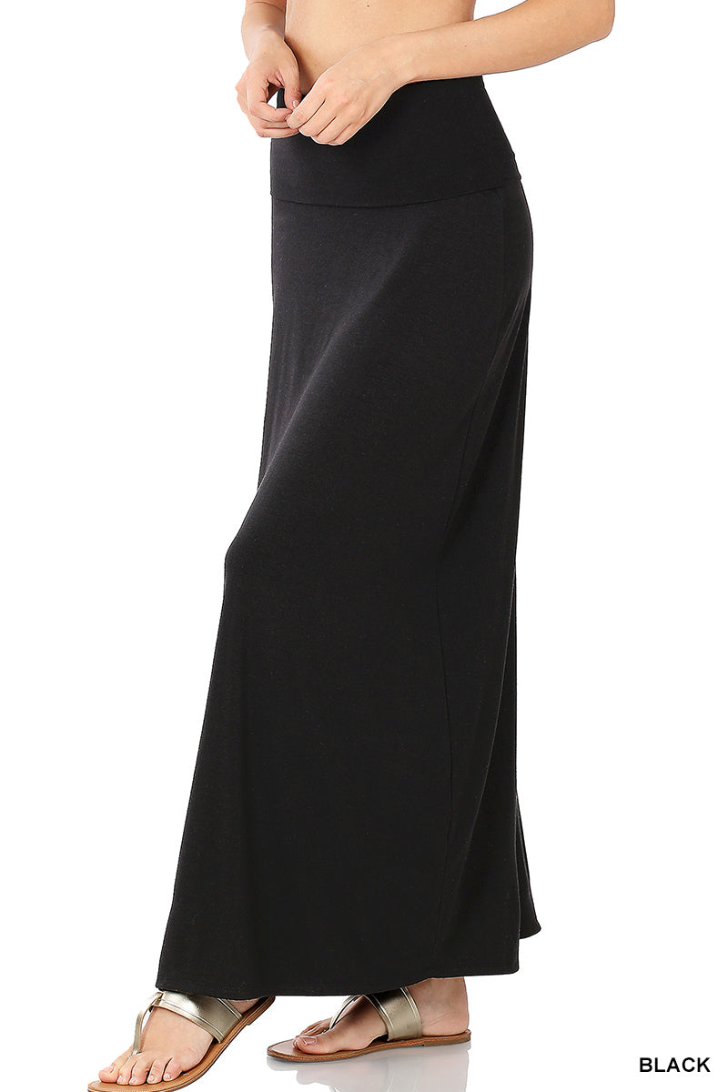 ZENANA MAXI SKIRT DRAWSTRING & POCKETS