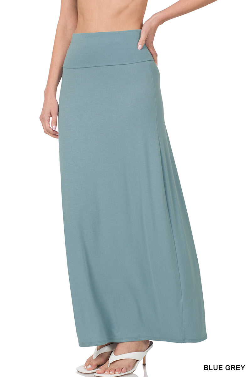 ZENANA MAXI SKIRT DRAWSTRING & POCKETS