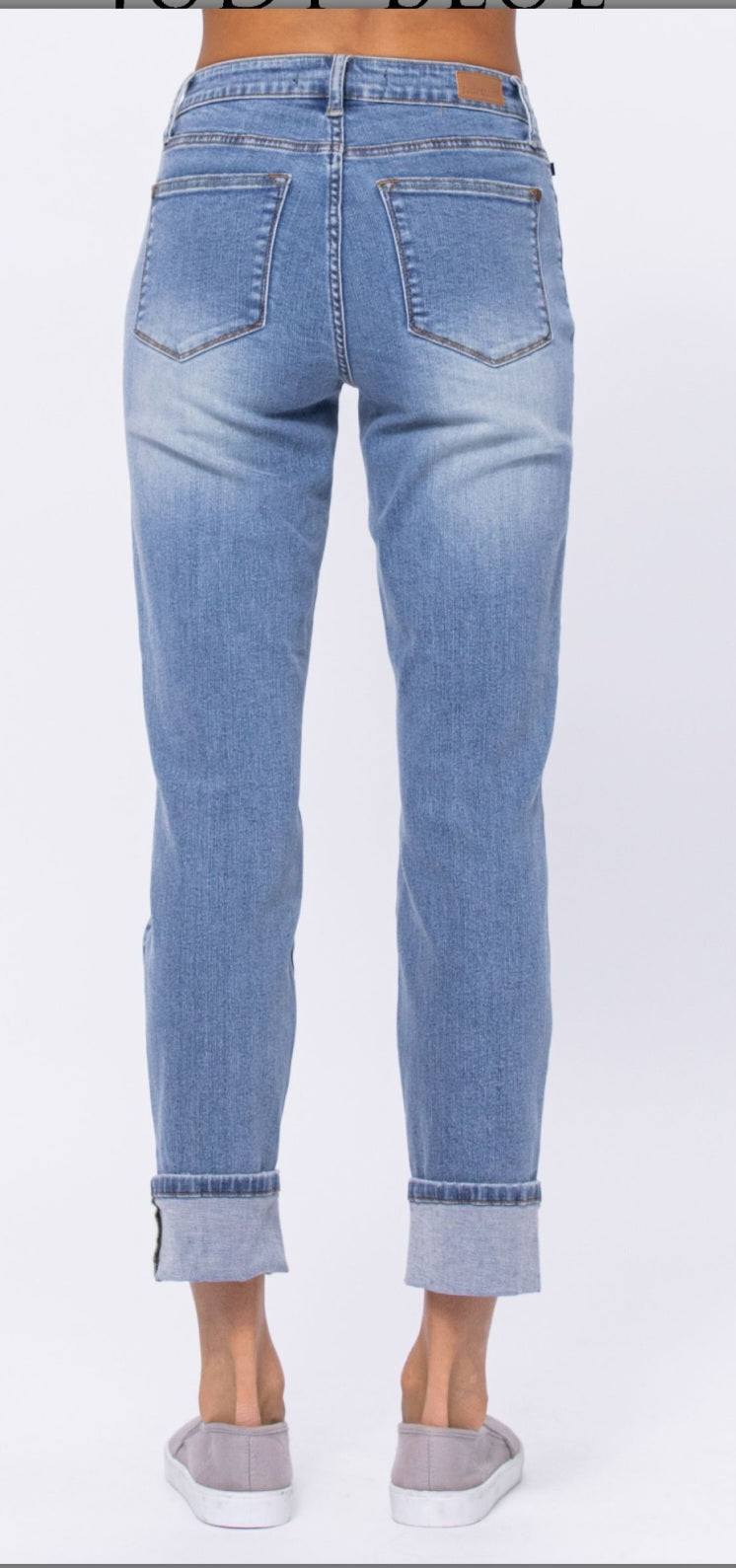 High Waist Vintage Washed Boyfriend Jeans - Judy Blues