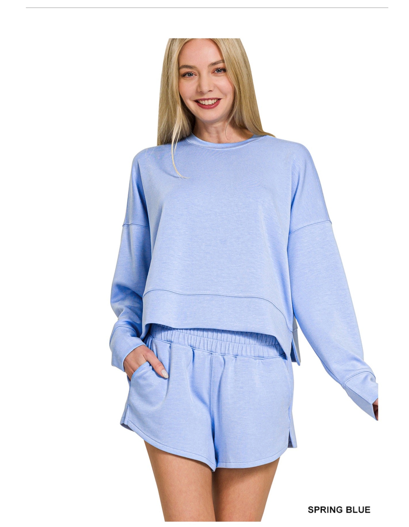 Scuba long sleeve sweatshirts & shorts set