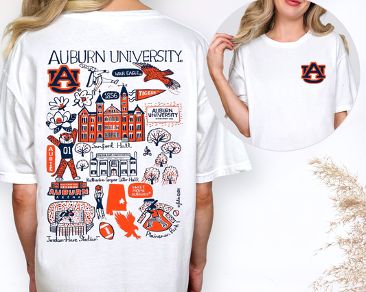 Auburn University Collage Tee