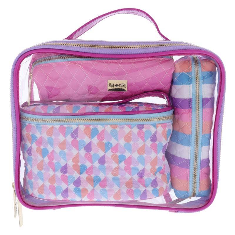 Sweet Heart Clear Toiletry Bag