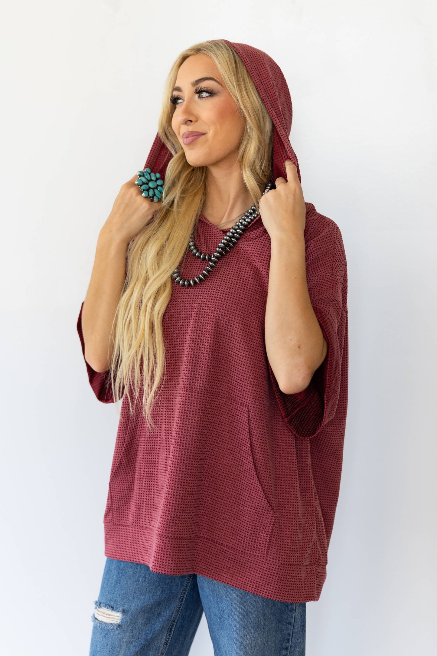 Two Tone Thermal Long Sleeve Top