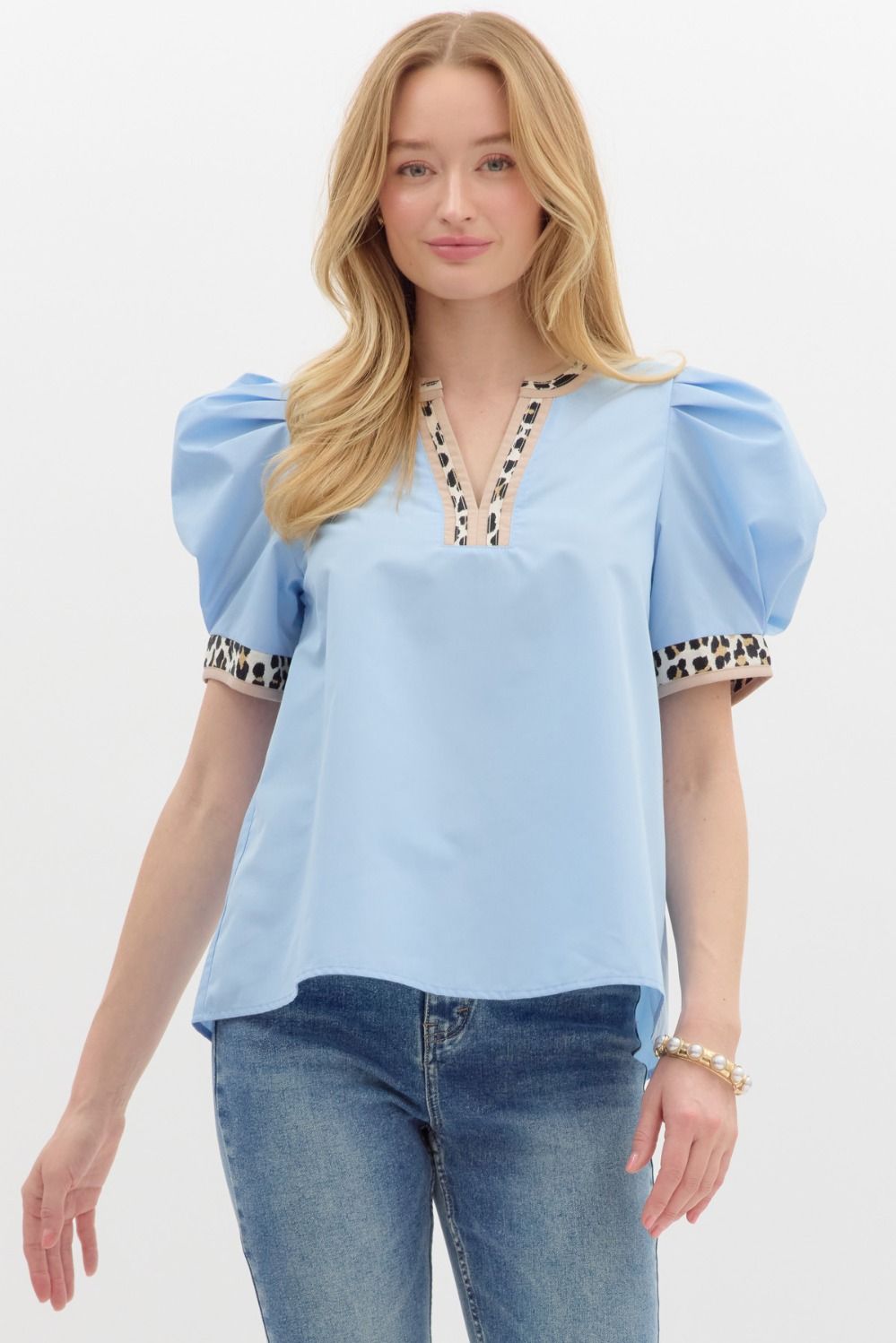 Blue Leopard Top