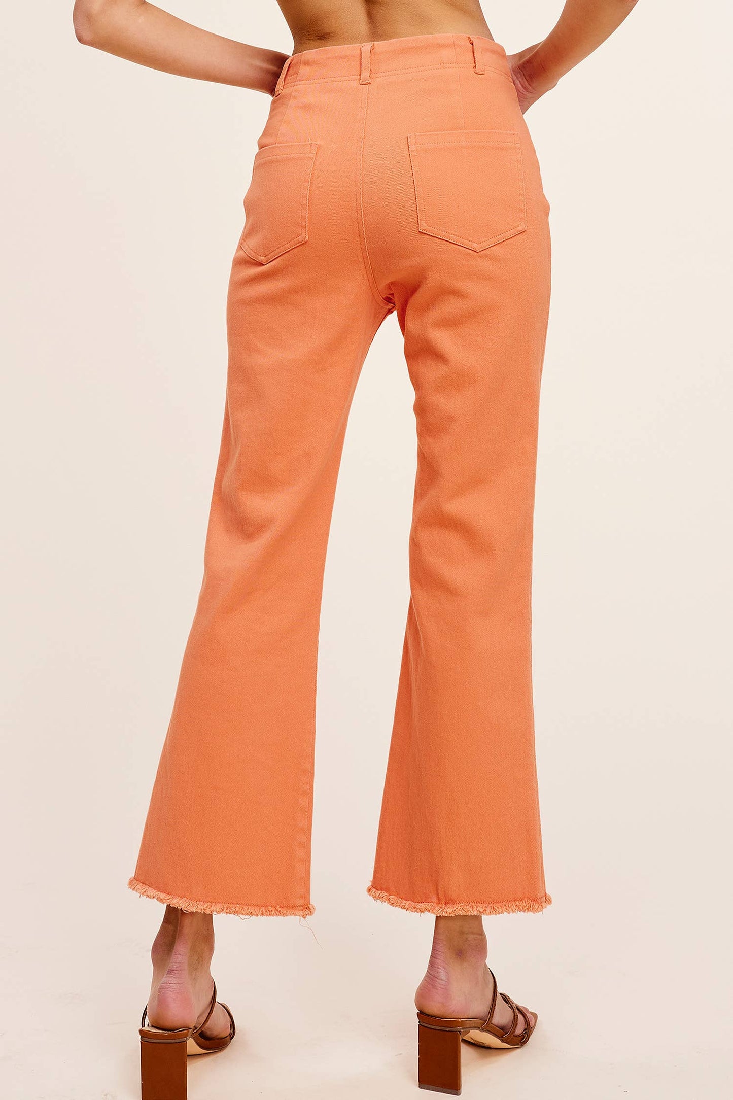 Soft Washed Stretchy High Waisted Flare Pants