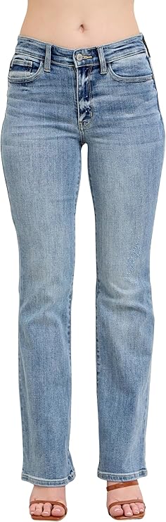 Judy Blue Women's Mid Rise Bootcut Jeans