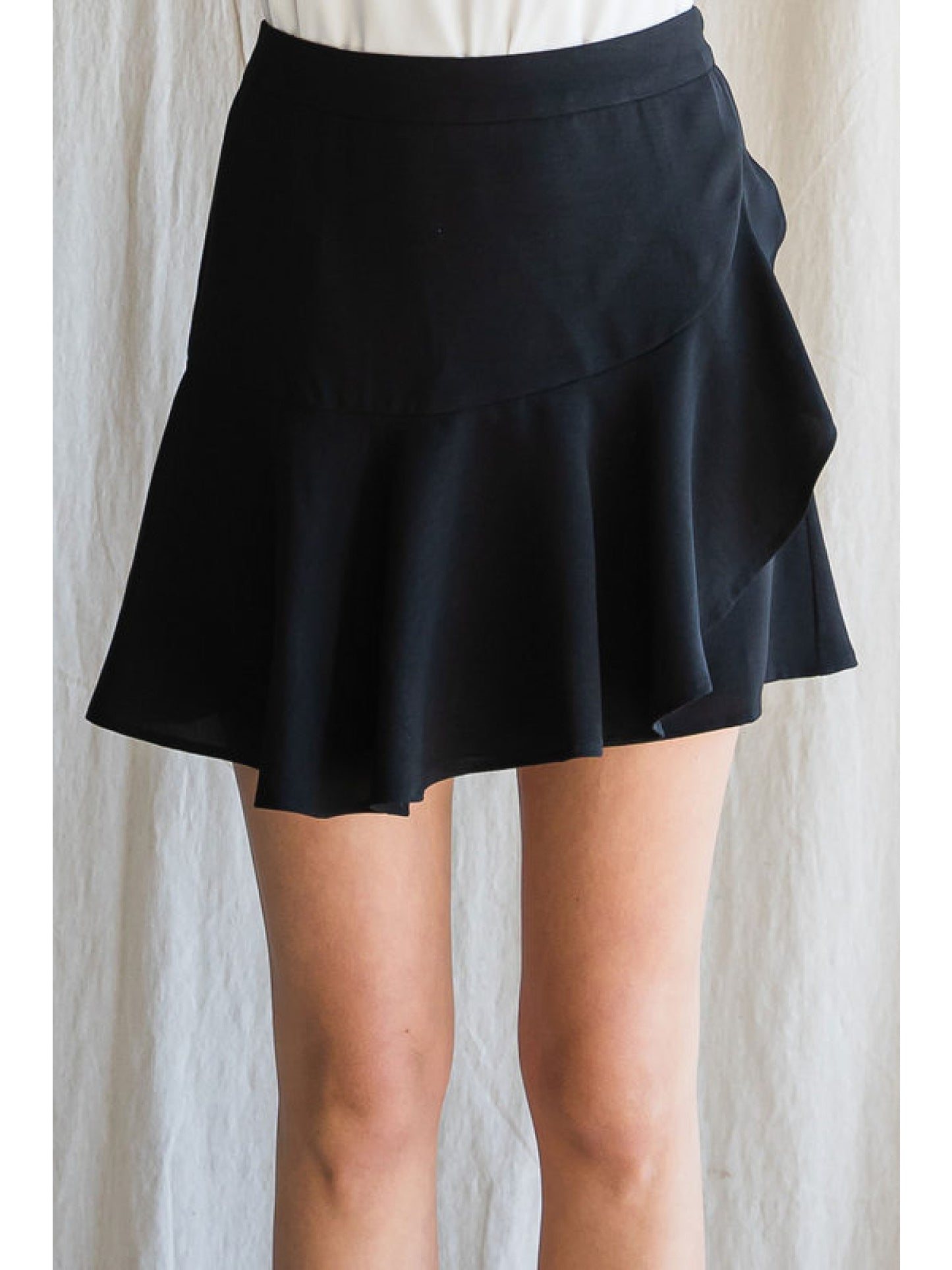 Solid wrap circle skirt-Jodifl