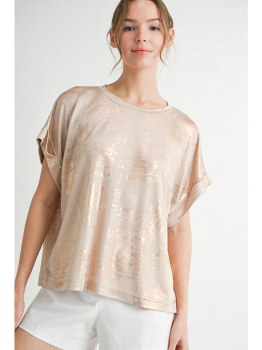 Metallic Pink Top
