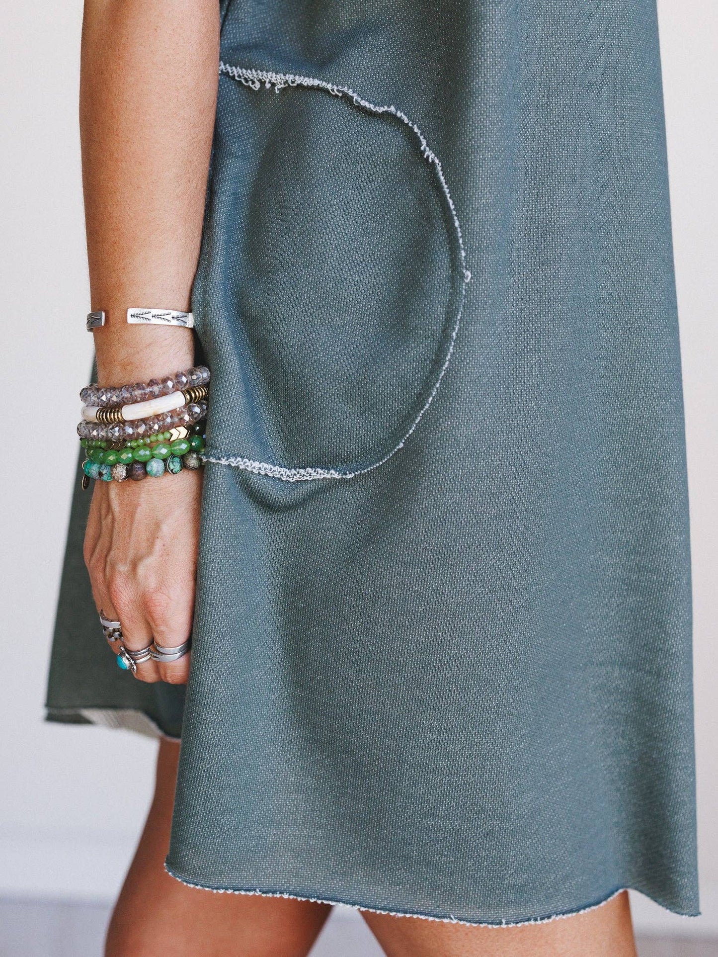 Laid Back Luxe Dress - Two Tone Olive