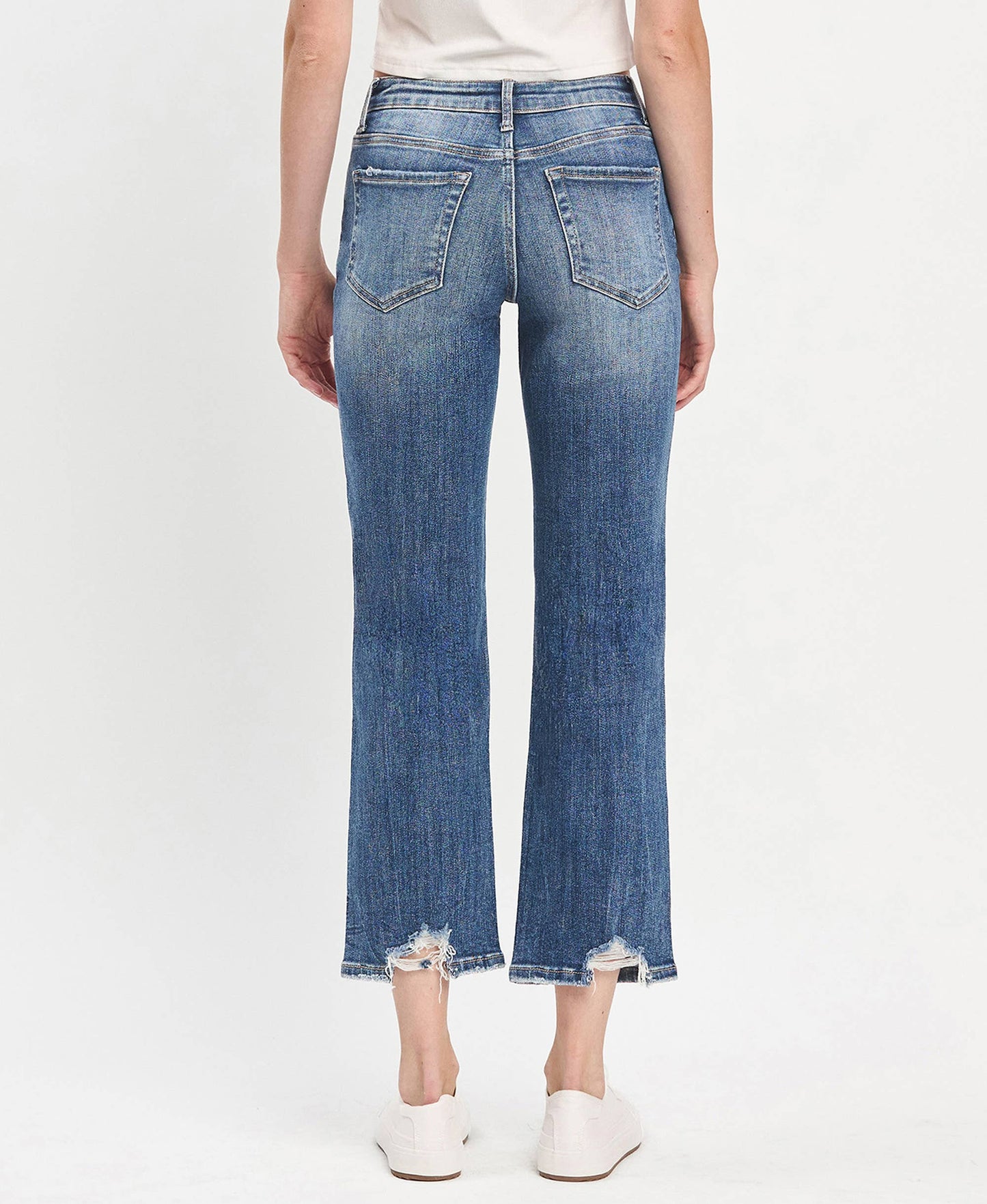 HIGH RISE ANKLE STRAIGHT JEANS