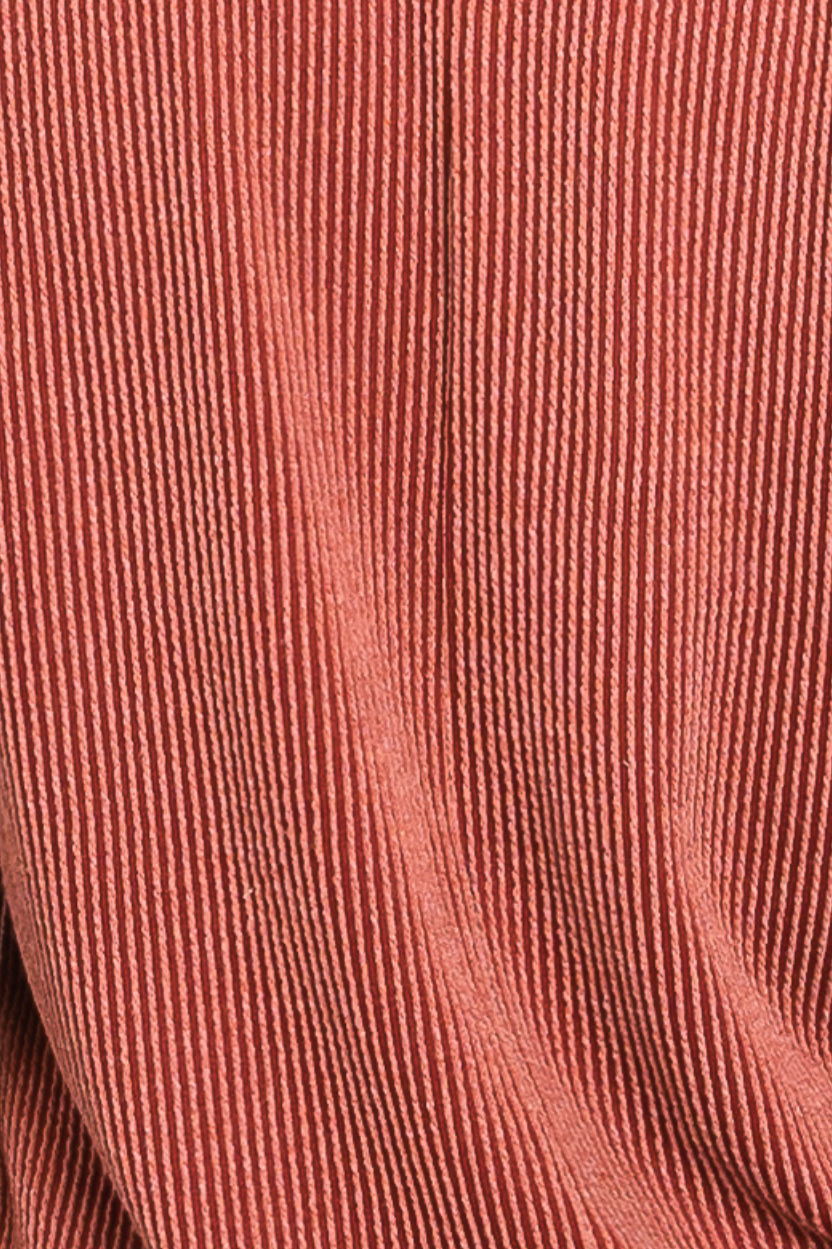 RIBBED PUFFY SLEEVE TOP