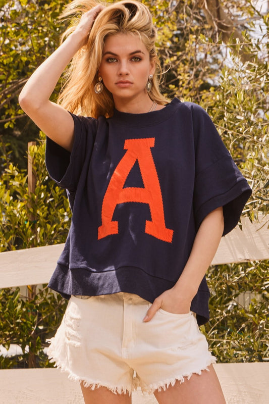 Lettering Oversized Sweatshirt