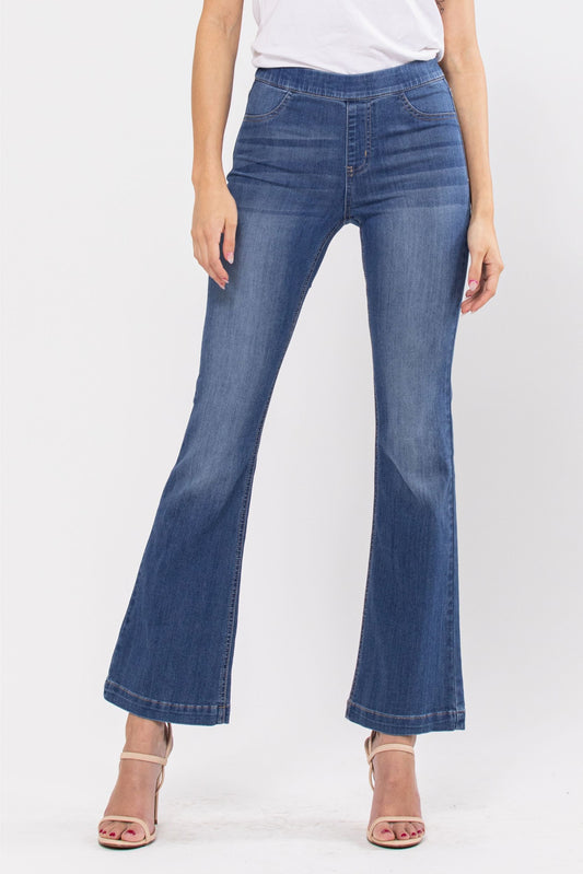 Medium Wash Flared Jegging Jeans (30" Inseam)