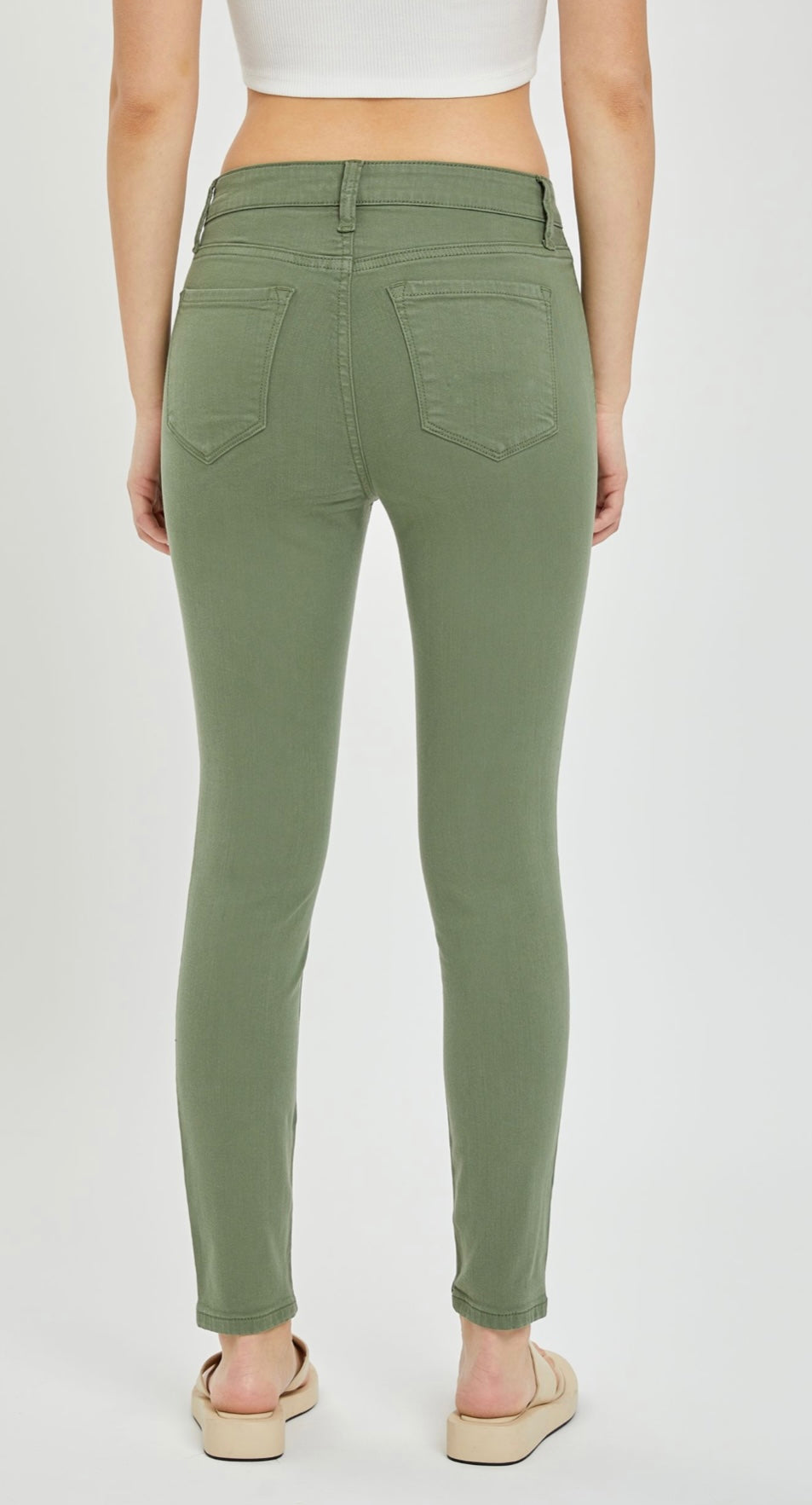 Cello Mid Rise Crop Skinny Pants