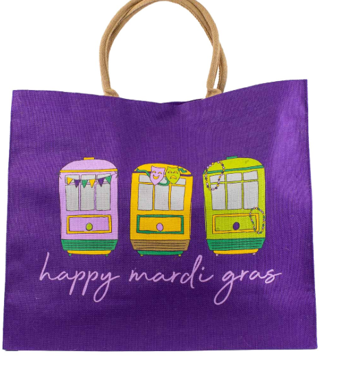 Streetcar Mardi Gras Carryall Tote