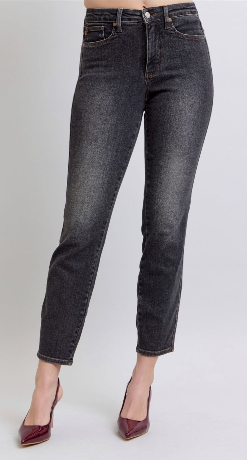 Tummy Control Judy Blue Jeans - Black