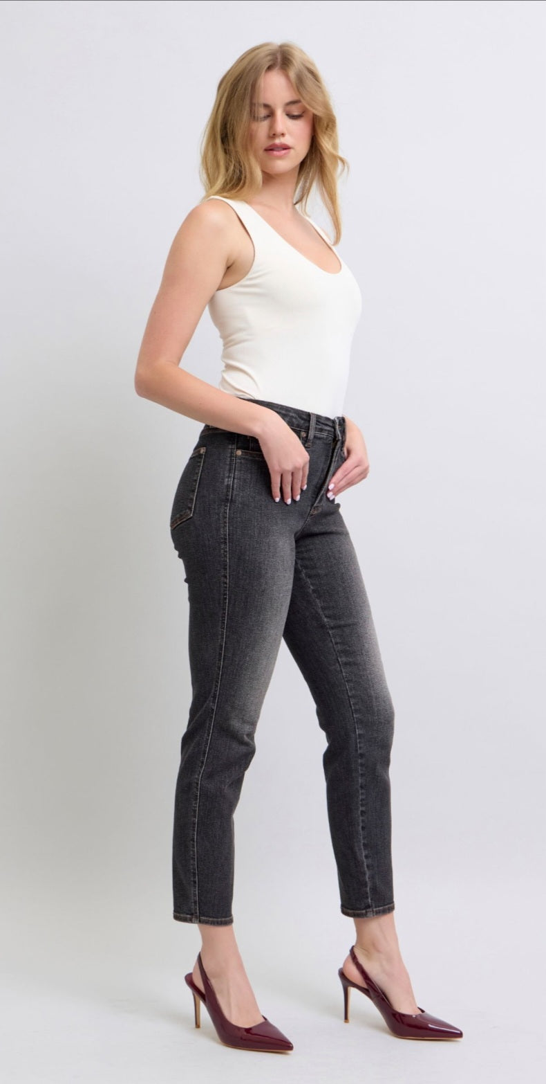 Tummy Control Judy Blue Jeans - Black