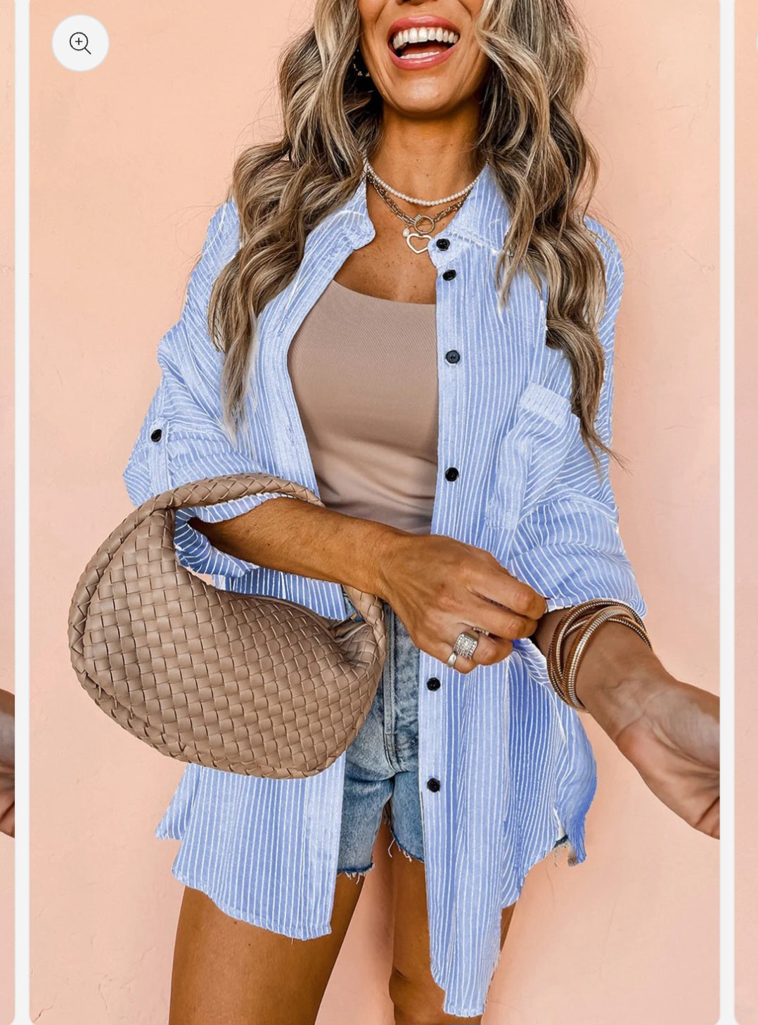 Striped Button Up Long Sleeve Top