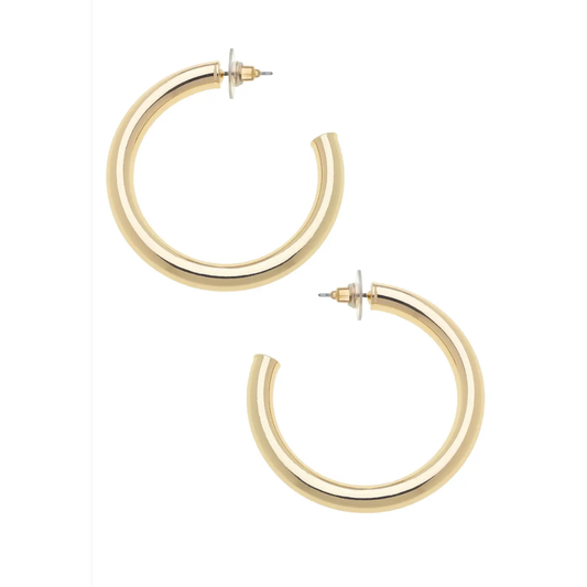 Isla Hoop Earrings in Shiny Gold