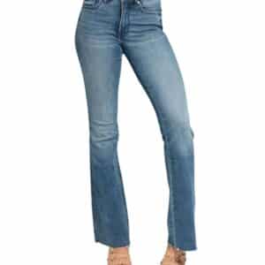 Mid-Rise Tummy Control Vintage Wash Cut Hem Flare Judy Blues