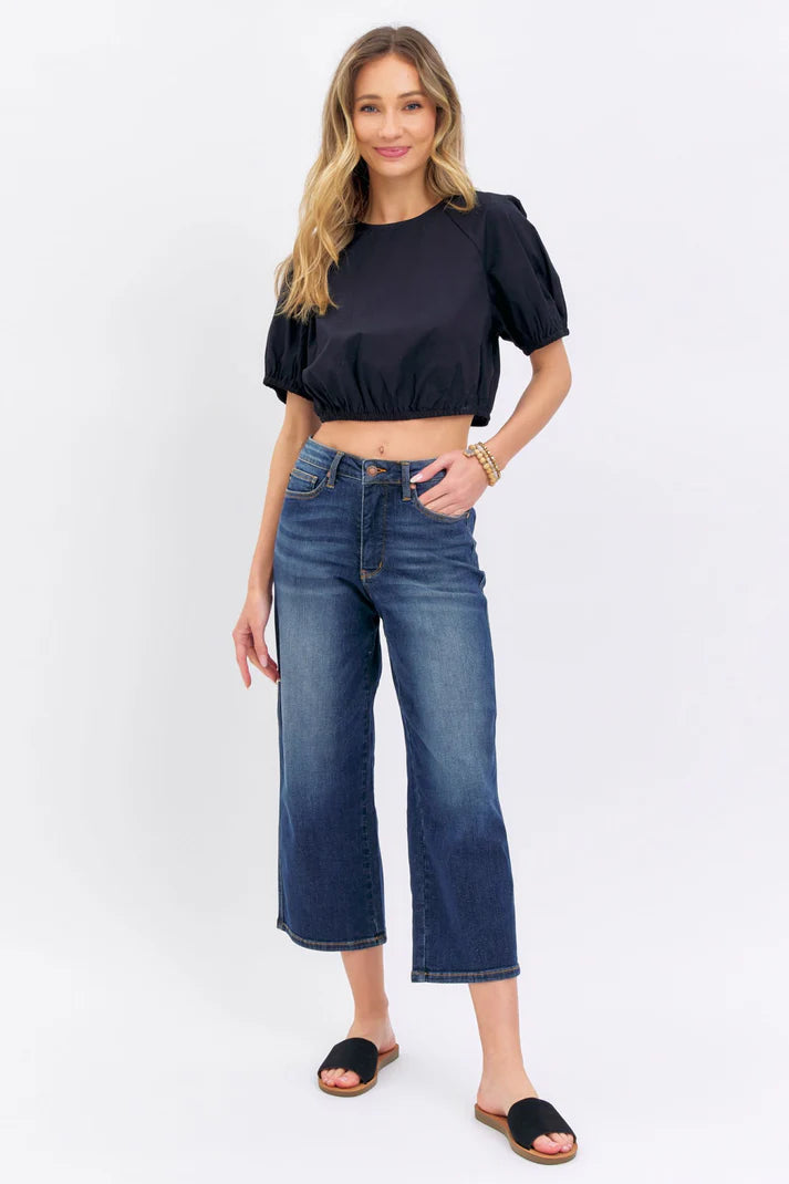 MR Tummy Control Wide Leg Judy Blue Jeans