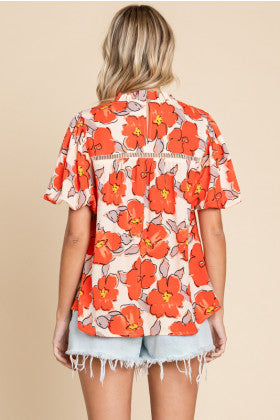 Flower Print Top